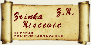 Zrinka Miščević vizit kartica